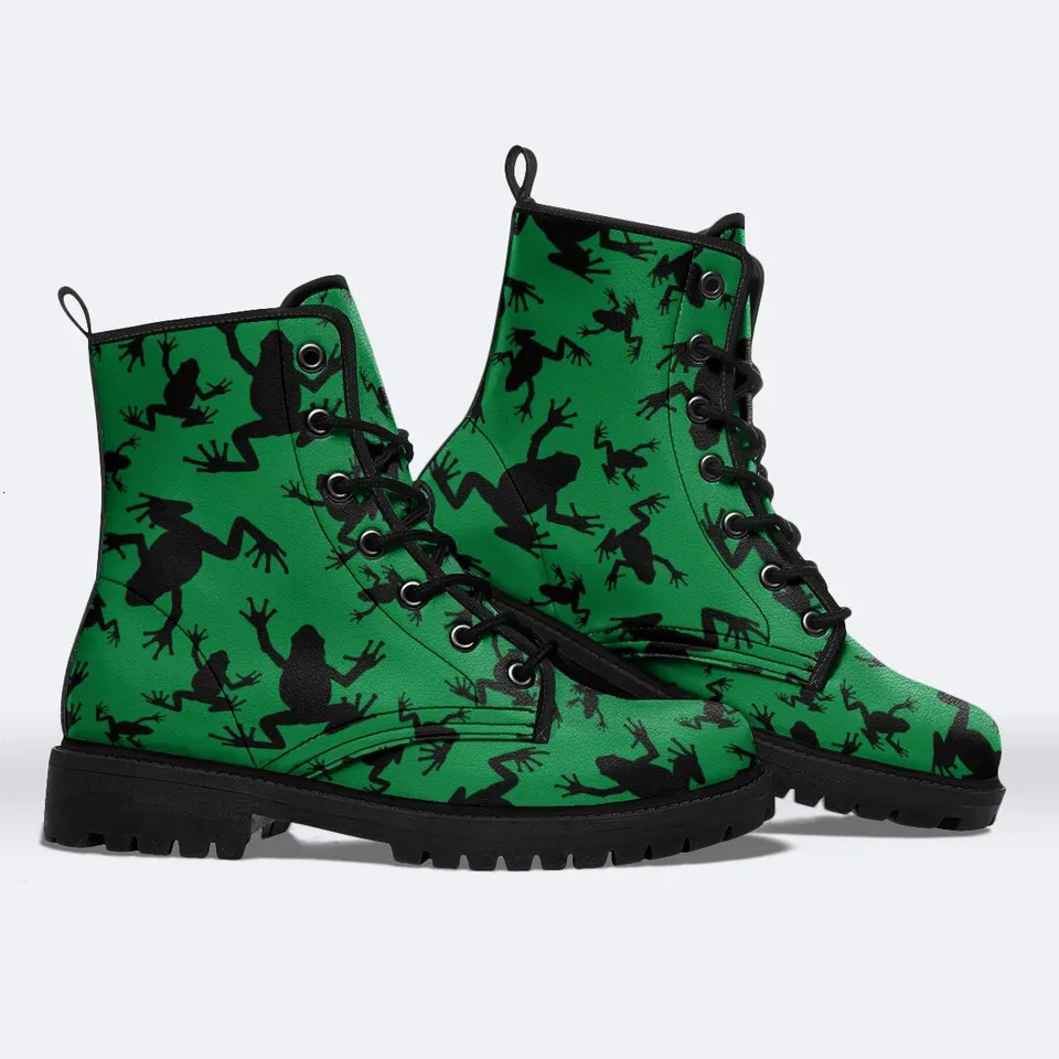 Street style fashionable and versatile print boots casual midcalf for men women Autumn winter 260208