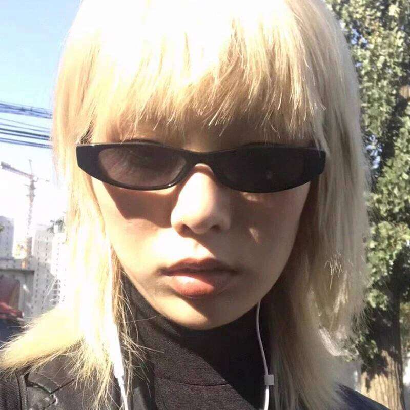 Popular Small Narrow Cat Eye Sunglasses Women Men's Luxury Brand Black Red Sun Glasses Retro Tiny Rectangle Candy Shades Y260207