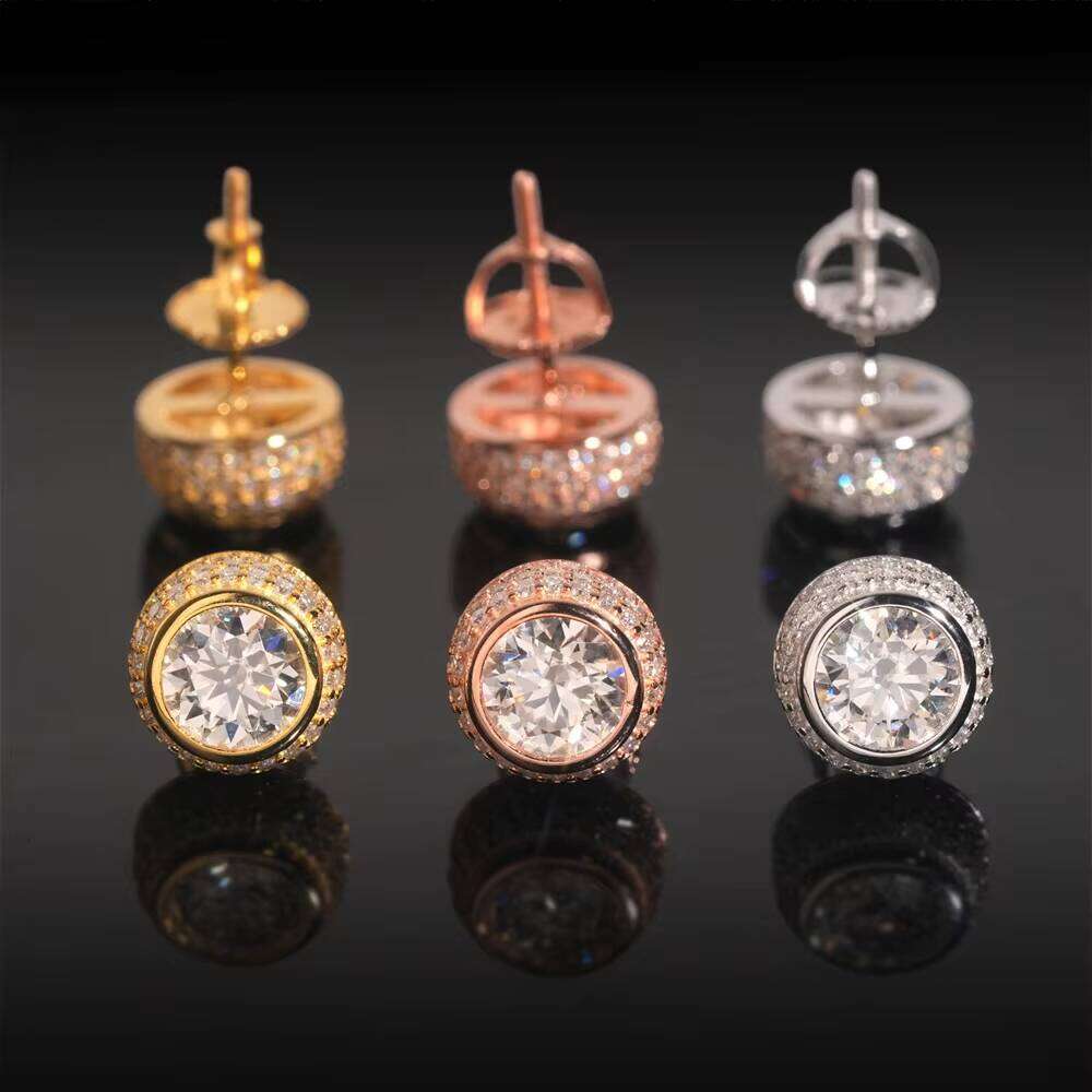 S925 Silver 6.0Mm Moissanite Earring Fashion Jewelry Wholesale Earrings