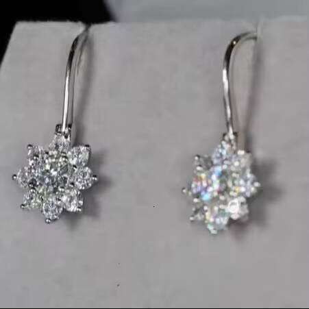 Moissanite Diamond Earrings 925 Sterling Silver Gift For Her