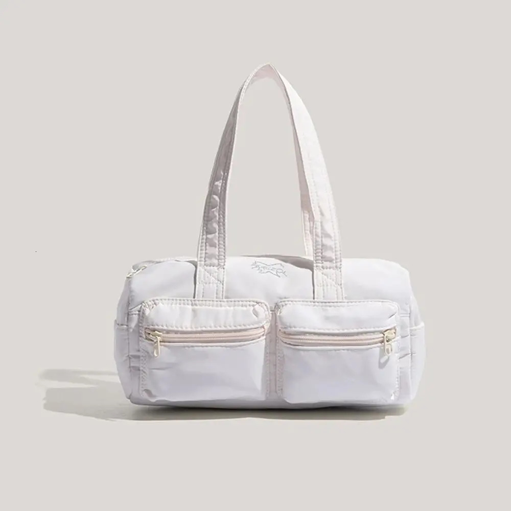 Korean Style Multi-Pocket Nylon Bag Womens Lightweight Casual Versatile Sports Bag Large Capacity Handheld Single Shoulder Bags 260123