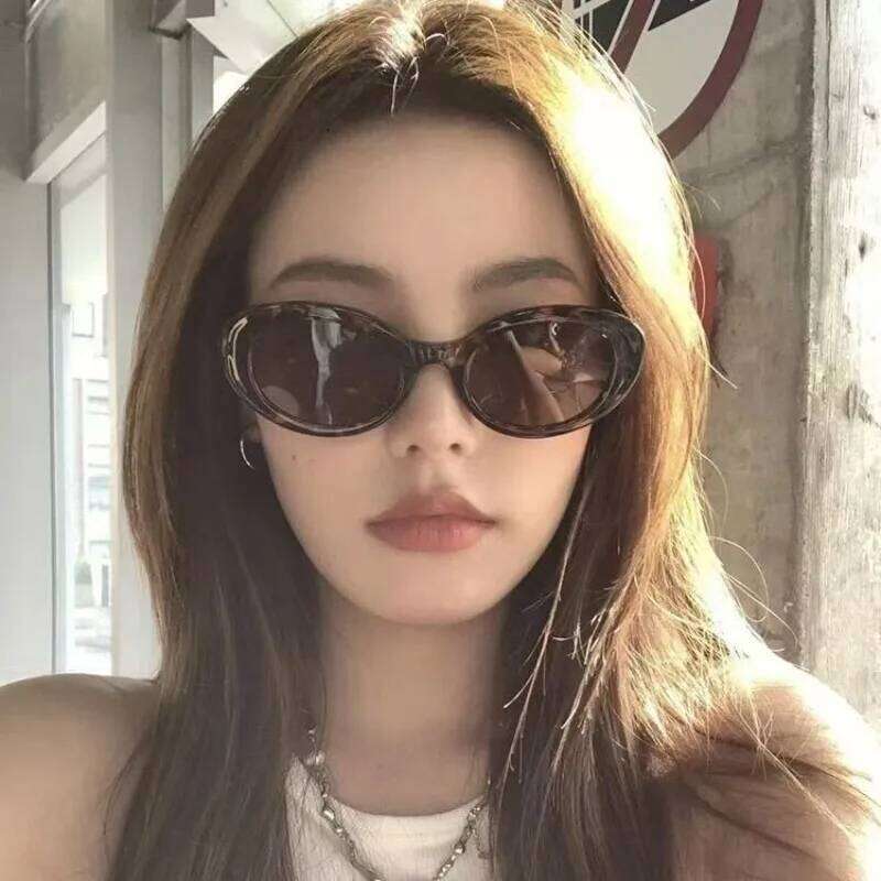 New Retro Y2K Style Oval Sunglasses Women Cat Eye Sun Glasses Fashion Colorful Mirror Goggles UV400 Men Classic Eyewear Y260207
