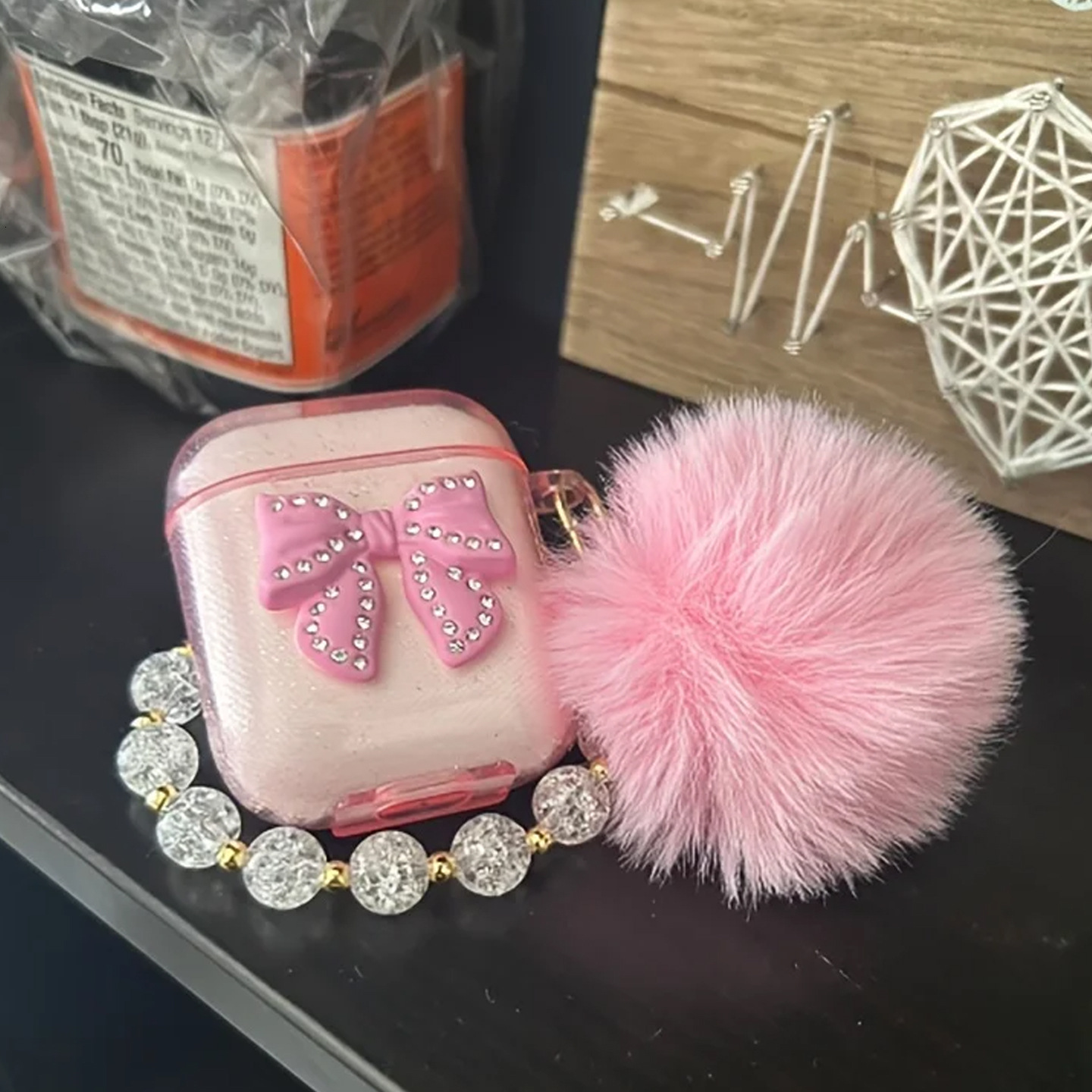 Diamond Bow Suitable for Apple AirPods 23 Generation Bluetooth Protective Case Anti-Scratch Earphone Shell