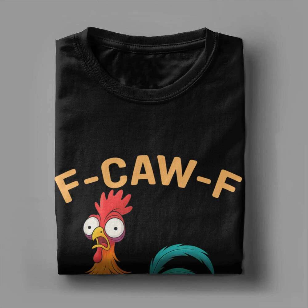 Men's Funny F-Caw-F FCAWF Chicken T Shirt Cotton Clothing Novelty Short Sleeve Round Neck Tees Plus Size T-Shirts C260207