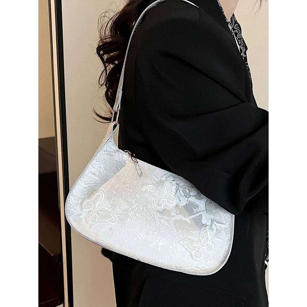 Sweet Fairy Embroidery New Chinese Sle Underarm Single oulder Breadsti Bag Faion Spring Summer