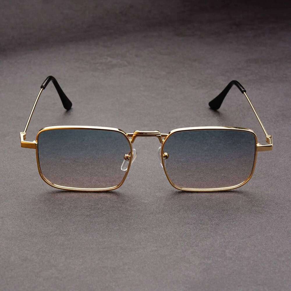 Retro Metal Sunglasses Rectangle Fashion Popular Women Men Shades Eyewear Small Square Sun Glasses for Female Traveling Oculo Y260207