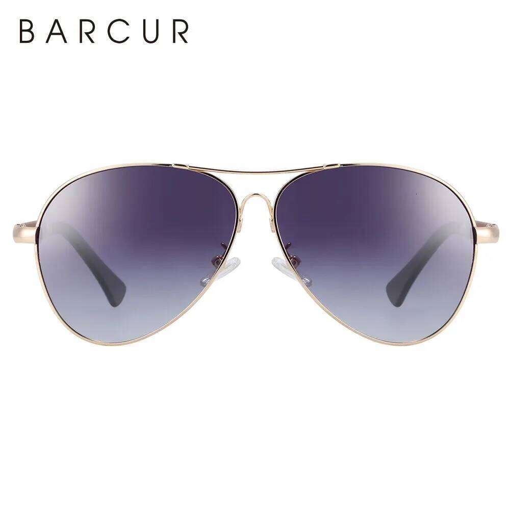 BARCUR Design Memery Frame Sunglasses Polarized For Men Sun Glasses Women Pilot Gradient Lens Eyewear Mirror Shades Y260207