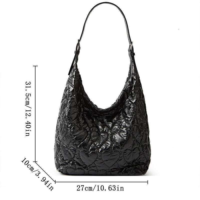 Large-Capacity New Style Lightweight Fashionable Heart-Patterned Versatile Women's Shoulder Tote & Handheld Bag C260207