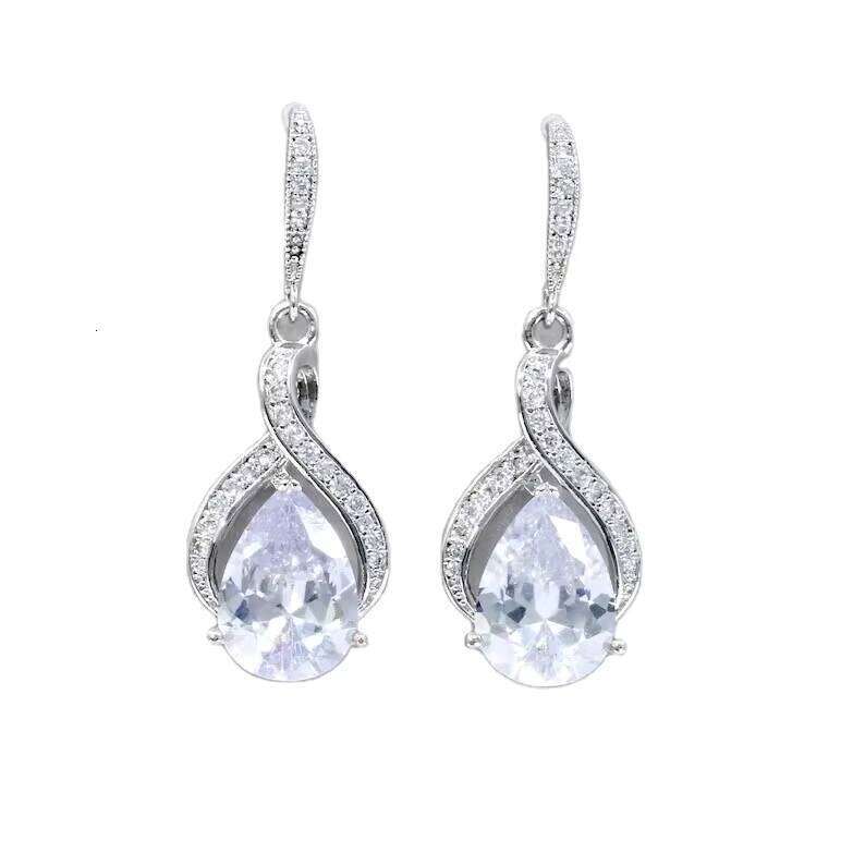 Pear Shape Sterling Silver Earring Beautiful Stud Earrings Moissanite Customized Hip Hop Gift For Her