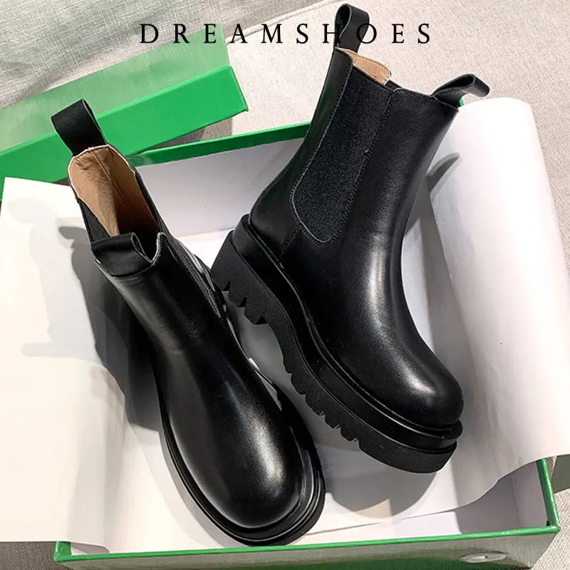 Winter Platform Cowboy Boot Shoes Fashion Slip On Mid Calf Bota Ladies Retro Mordern Bootties 260208