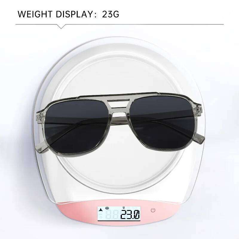 Classic Oversized Pilot Sunglasses Women Vintage Double Bridge Big Sun Glasses Unisex Yellow Driving Eyewear UV400 Shades Y260207