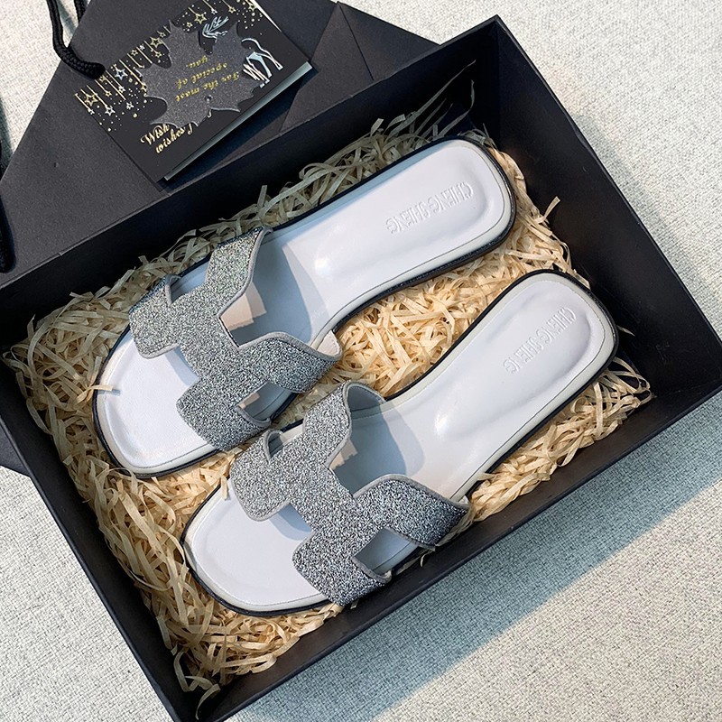 Slipper Female Summer Wear Fashion Rhinelass All Match Flat - Bottom - Flip-Flops Beach Cool Drag Female New