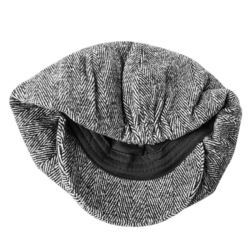 Wool sboy Cap Men Grey Herringbone Flat Caps Women Men British Painters Hat Soft Autumn Winter hats Octagonal Cap BLM09 260205