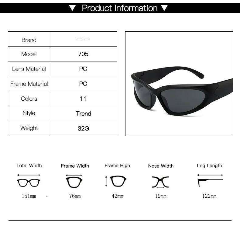 Trend sports Europe the United States Y2K wind goggles Fashion sunglasses men and women fashion party glasses Y260207