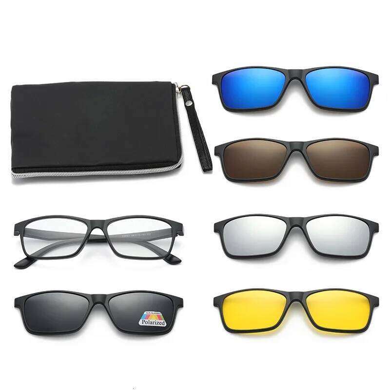 2 In 1 Custom Ultra-light Polarized Optical Magnetic Magnet on Sunglasses Clip On Sun Glasses Frame Y260207