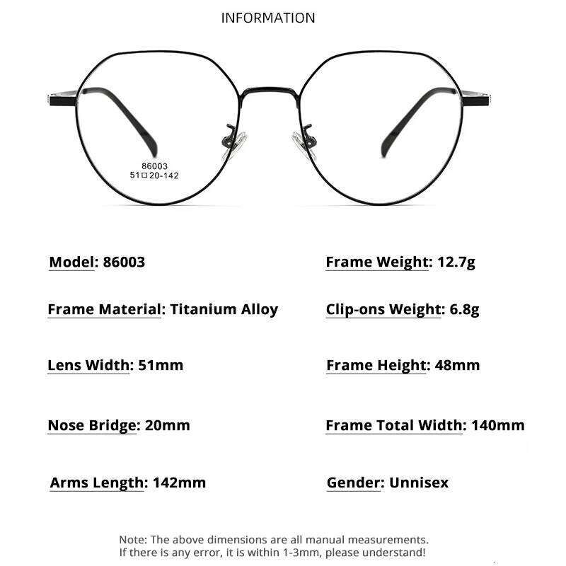 Trendy Polarized Clip On Sunglasses Titanium Alloy Glasses Frame Women Optical Round Sunshades Eyewear Y260207