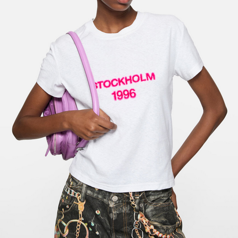 Europe Vintage Flocked Tee Casual Washed Short Sleeve Oversize Cotton T shirt For Men Women 26ss 0208