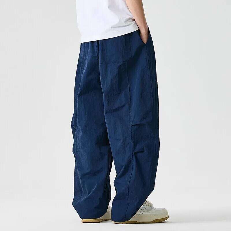 Wide Leg Men and Women 2026 New Light Thin Solid Casual Harun Pants Elastic Waist Loose Oversize Fashion Trendy Streetwear