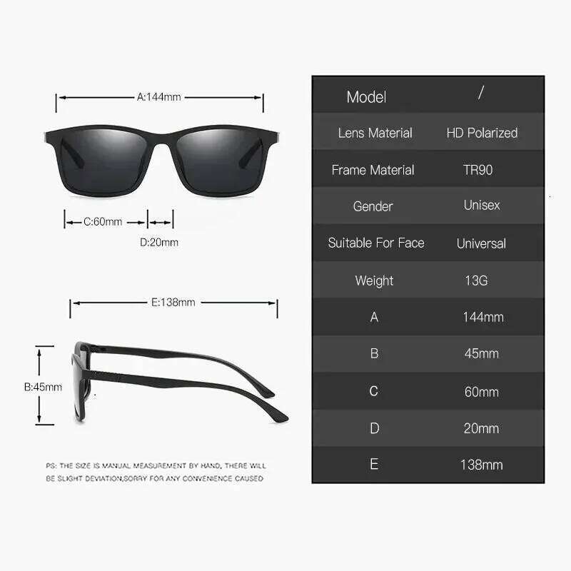 Men Polarized Sunglasses Fashion Vintage Ultra Light TR90 Frame Driving Fishing Sun Glasses Women UV400 Eyewear Y260207