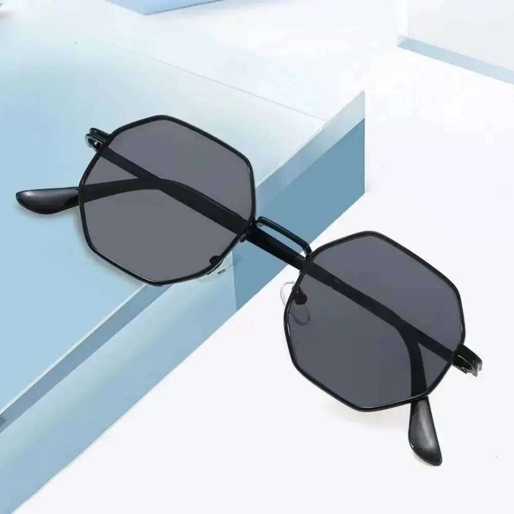 Polygonal Octagon Glasses Fashion Retro Sunglasses Classic Metal Po Y260207