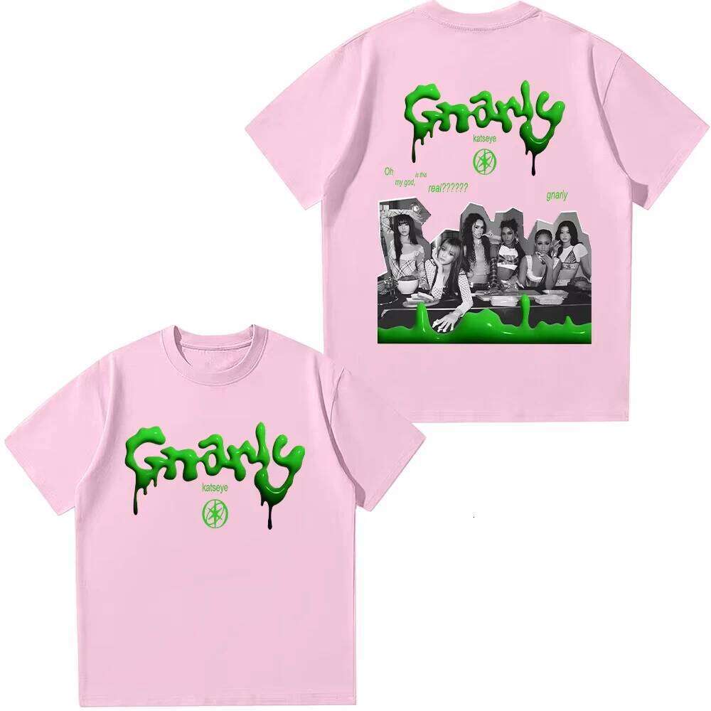 2025 T Shirt KATSEYE Grunge Graphic Tee-shirt Casual High Quality Hip Hop Streetwear Korean Kpop Top Unisex C260207