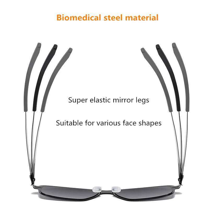 Germany Design Men's Sunglasses Ultralight Stainless Classic Sunglass Women Outdoor Driving Biological Steel Sun Glasses Y260207