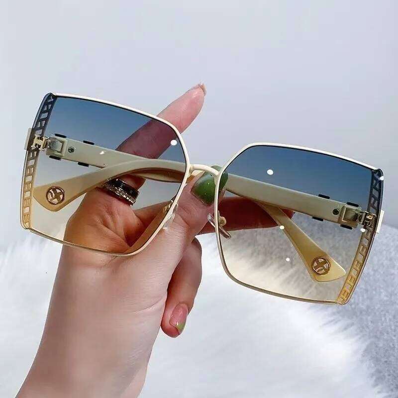 Luxury Oversized Sunglasses for Women Frameless Chic Lightweight DS-7705 New Style Y260207