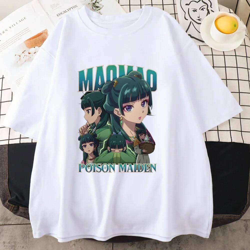 Nueva estampada The Apothecary Diaries camiseta personalizada verano para mujercamisetas informales de Anime C260207