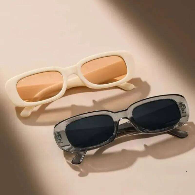 2PCS Women Sports Glasses Vintage Mirrored Cat Eye Sunglasses Retro Small Frame UV400 Eyewear Fashion Ladies Driver Goggles Y260207