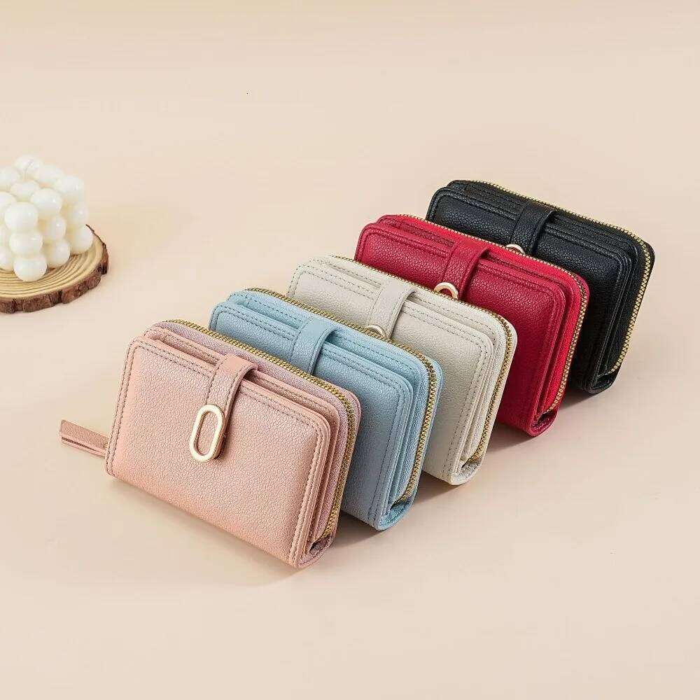 Fashion Large Capacity Women's Wallet PU Leather Zipper Coin Purse Solid Color Card Holders Women Y260206