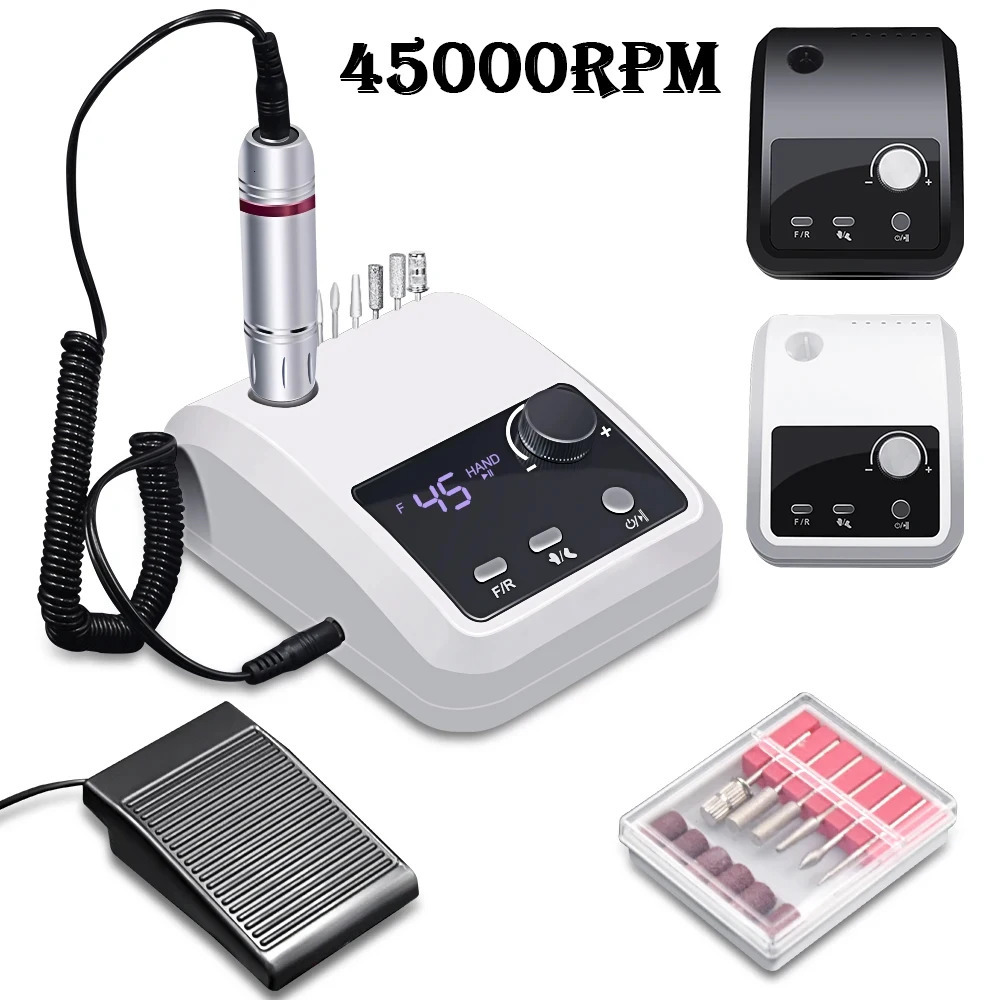 45000 RPM Electric Nail Drill Machine for Nails File HD Display Metal Manicure Pen Professional nail lathe Sander 260124