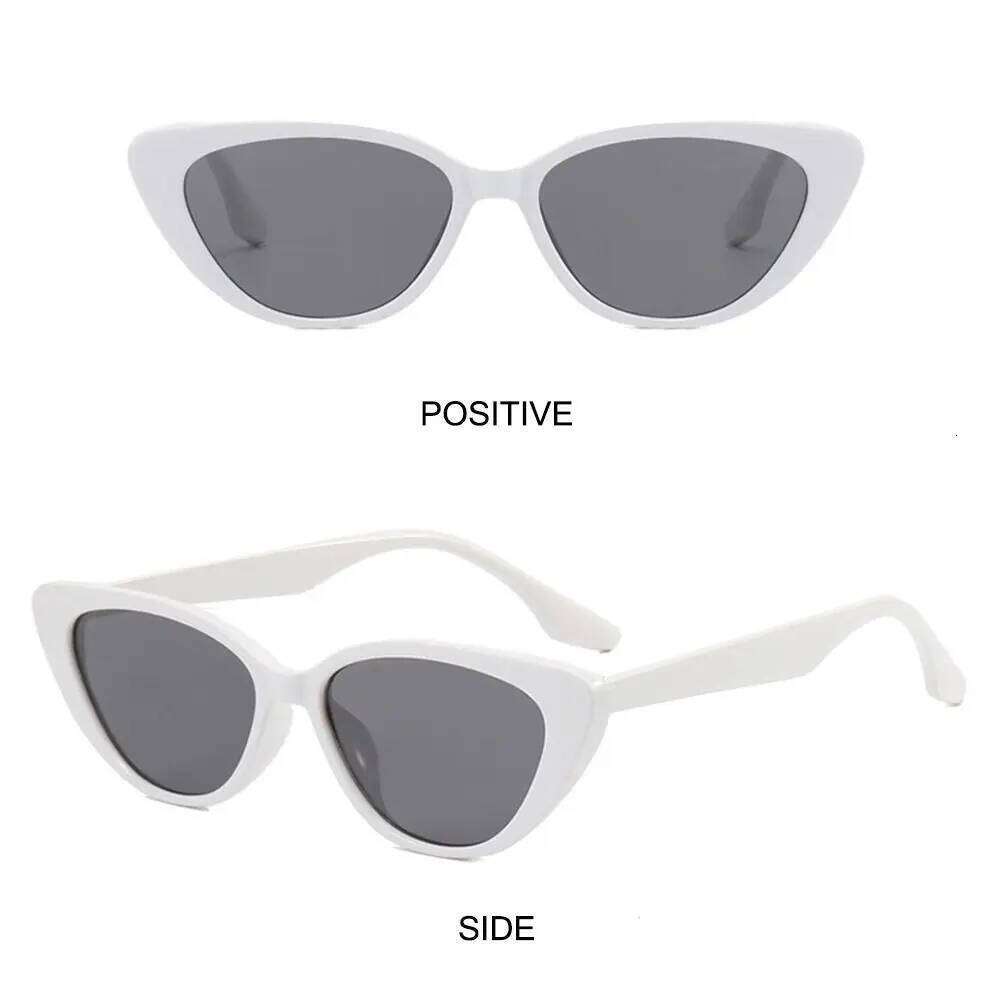 Cat Eye Shape Sunglasses Small Frame Beach Protection Sun Fashion UV400 Shades 90s Glasses Summer Eyewear Y260207