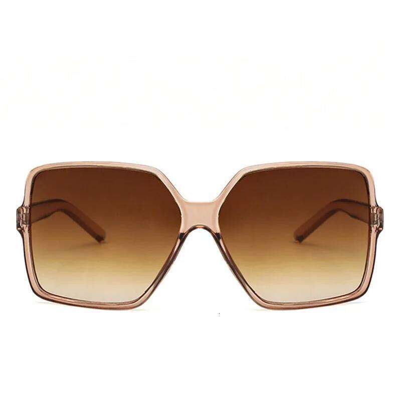 Brand Designer Fashion Oversized Sunglasses Women Plastic Female Big Frame Gradient Sun Glasses UV400 gafas de sol mujer Y260207