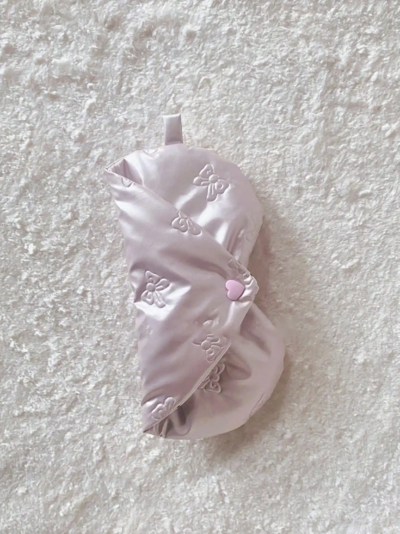1PC Pink Heart-Shaped Glasses Pouch - Bow Embossed Pattern PU Leather Eyewear Storage Case Accessory 260107