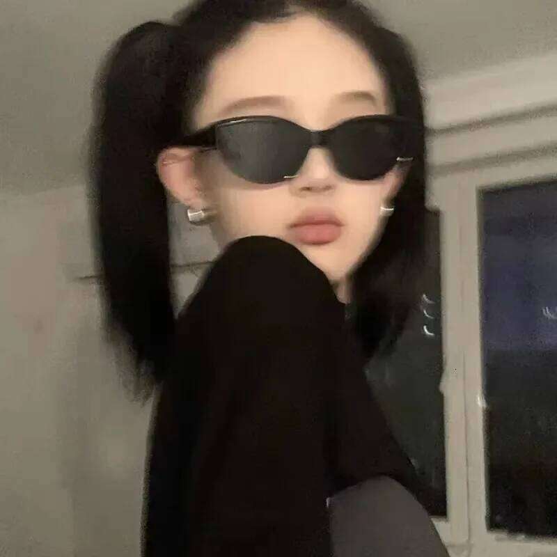 Fashion Cat Eye Sunglasses Women Hip-hop Oval Designer Black Sun Glasses for Female Mirror UV400 Eyewear Shades De Sol Y260207