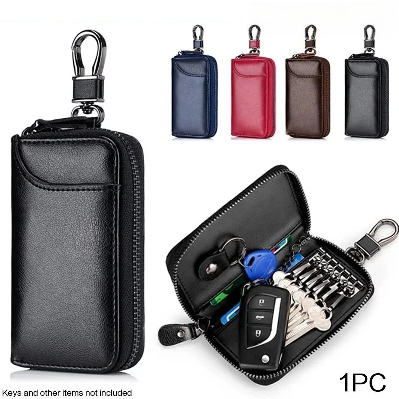 Genuine Leather KeyChain Unisex Key Bag Multifunction Organizer Wallet Holder Smart Housekeeper Car Small Key Case Keys Pouch 260129
