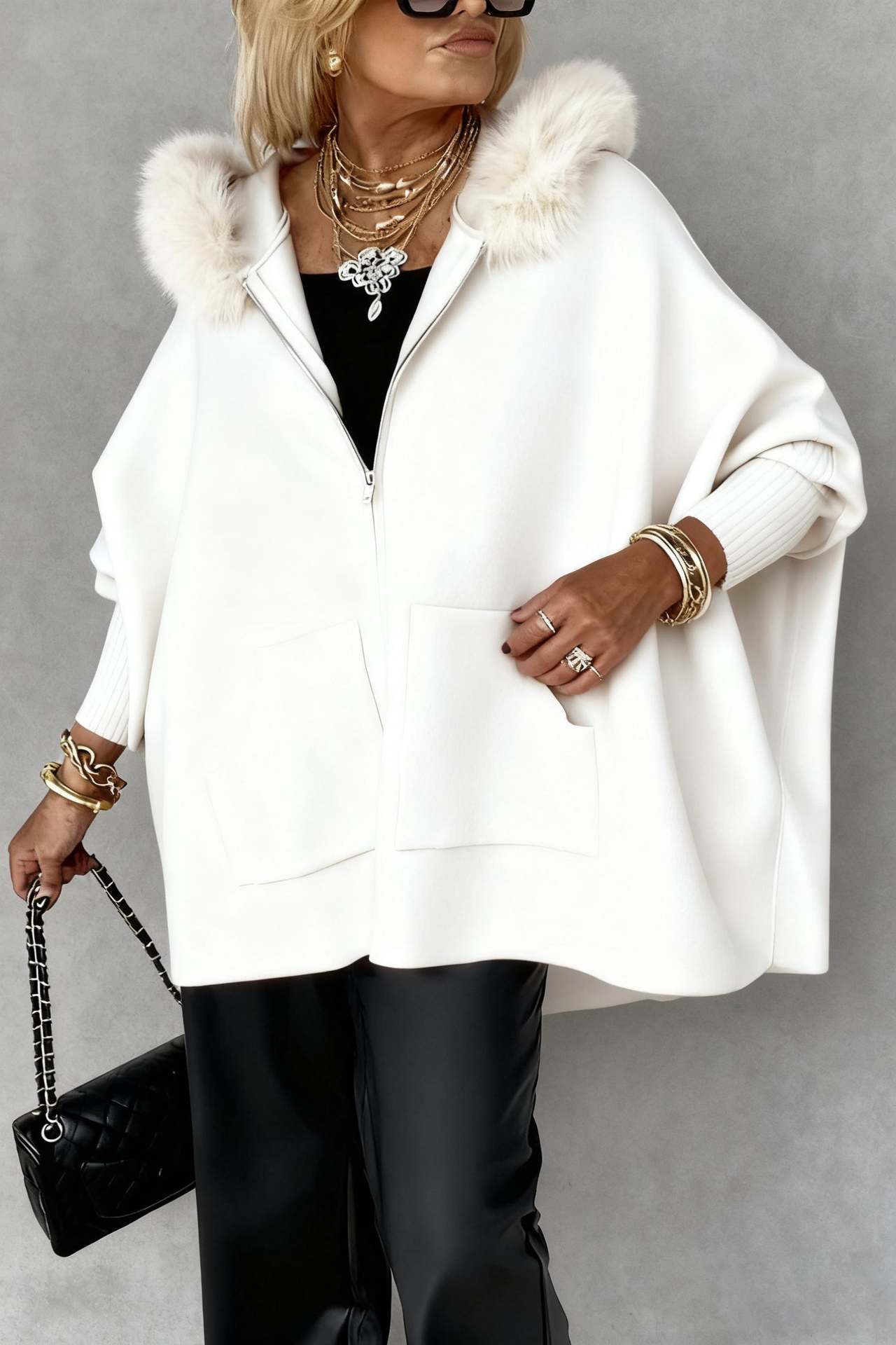 2026 New Fashion Zipper Hooded Plush Jacket Women Spring Casual Loose Solid Color Warm Pocket Long Sleeve Jacket Women R260208