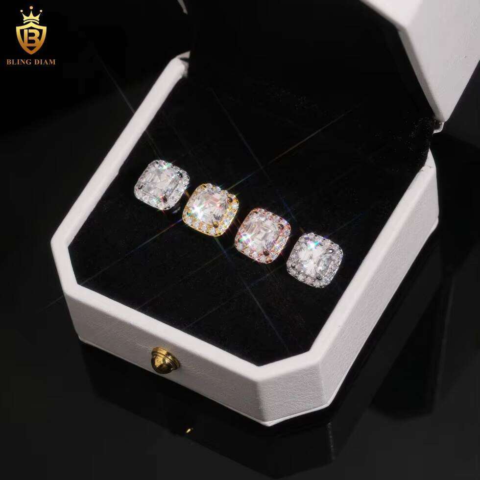 Past Diamond Taster Fashion Silver D VVS Fine Jewelry Men Women Engagement Moissanite Earrings