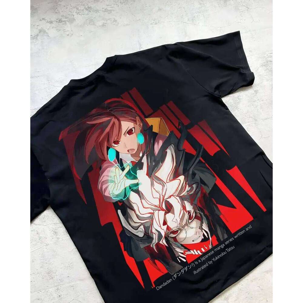 Dandadan T-Shirt Women Men Oversized Y2k Short Sleeve Funny Anime Pure Cotton Casual Harajuku Streetwear Female Male Clothing C260207
