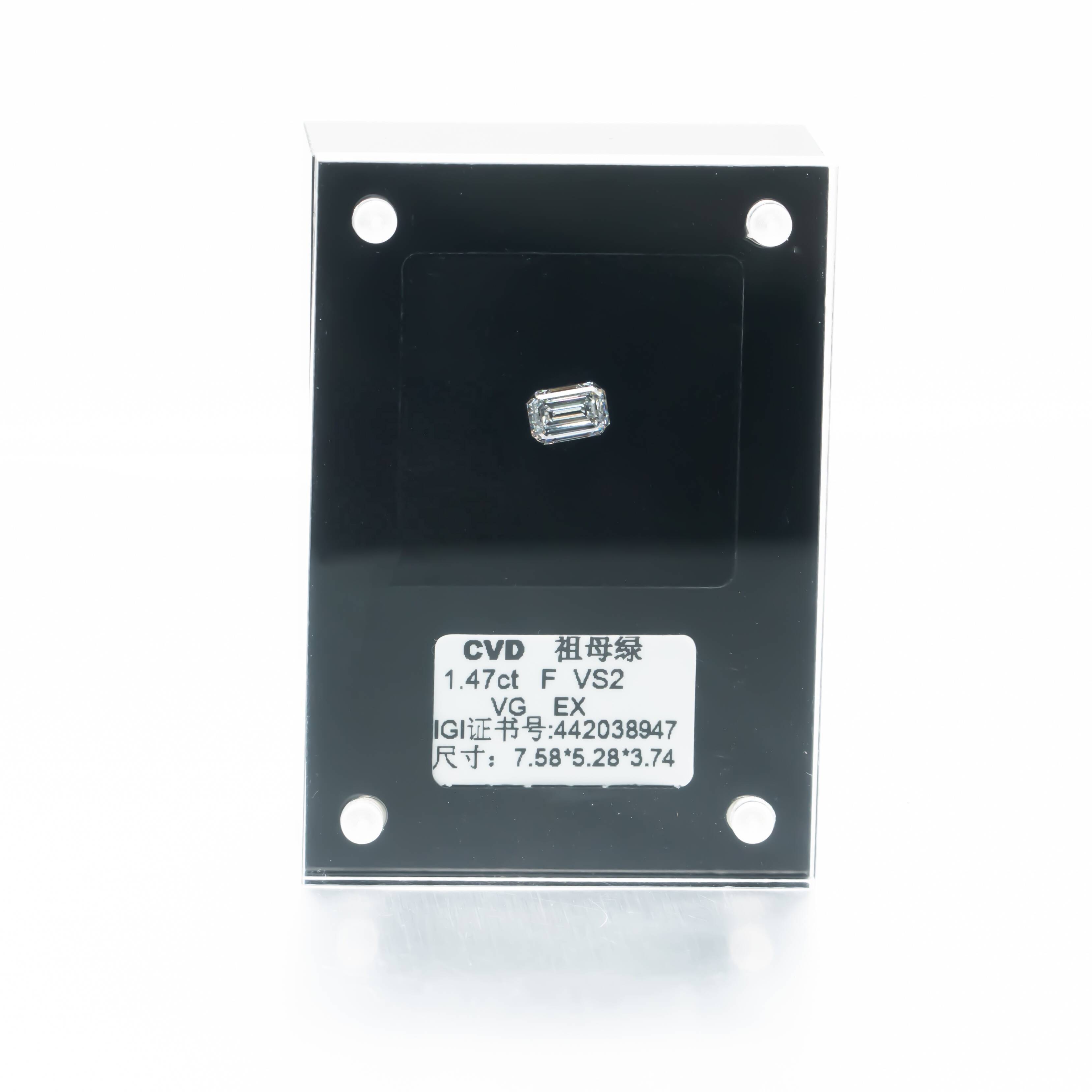 Zuanfa Jewelry China IGI Emerald Cut Loose Diamond Excellent Cut HPHT 10ct DEF VVS VS Lab Grown Diamonds