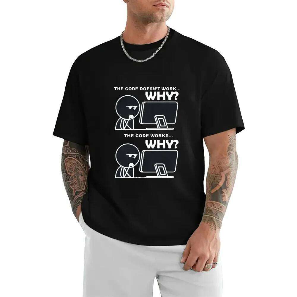 Men Women Cotton Funny Programmer Print T-shirt Summer Loose O-neck Cool Short Sleeve Male Tees High Quality C260207