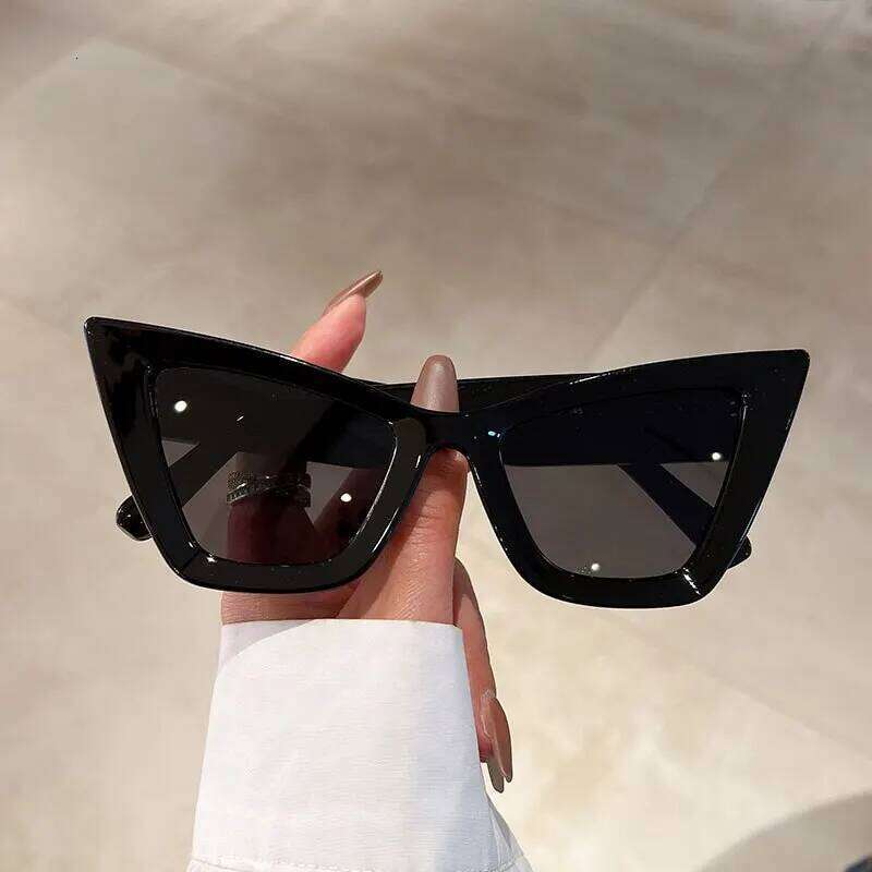 New Simple Cat Eye Full Frame Shades Trendy Fashion Colorful Female Hip-hop Eyewear Popular Brand Designer Lady UV400 Sunglasses Y260207