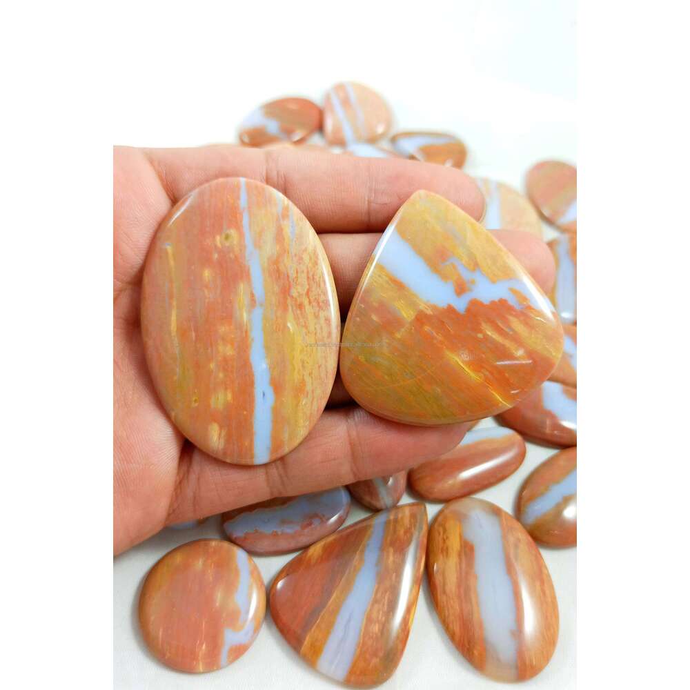 Natural Brown Opal Wood Jasper Cabochon Loose Gemstone Lot With Mixed Shape Sizes For Jewelry Making Pear Moonstone Crystals