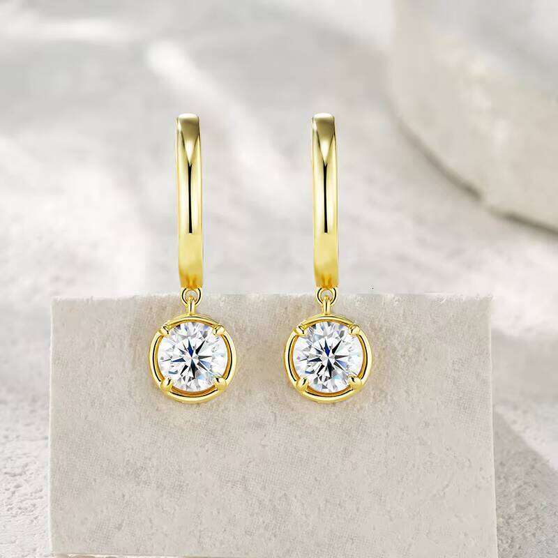 Sterling Silver 925 Vvs1 For Women Fashion Moissanite GRA Certificate Fine Jewelry Stud Earrings