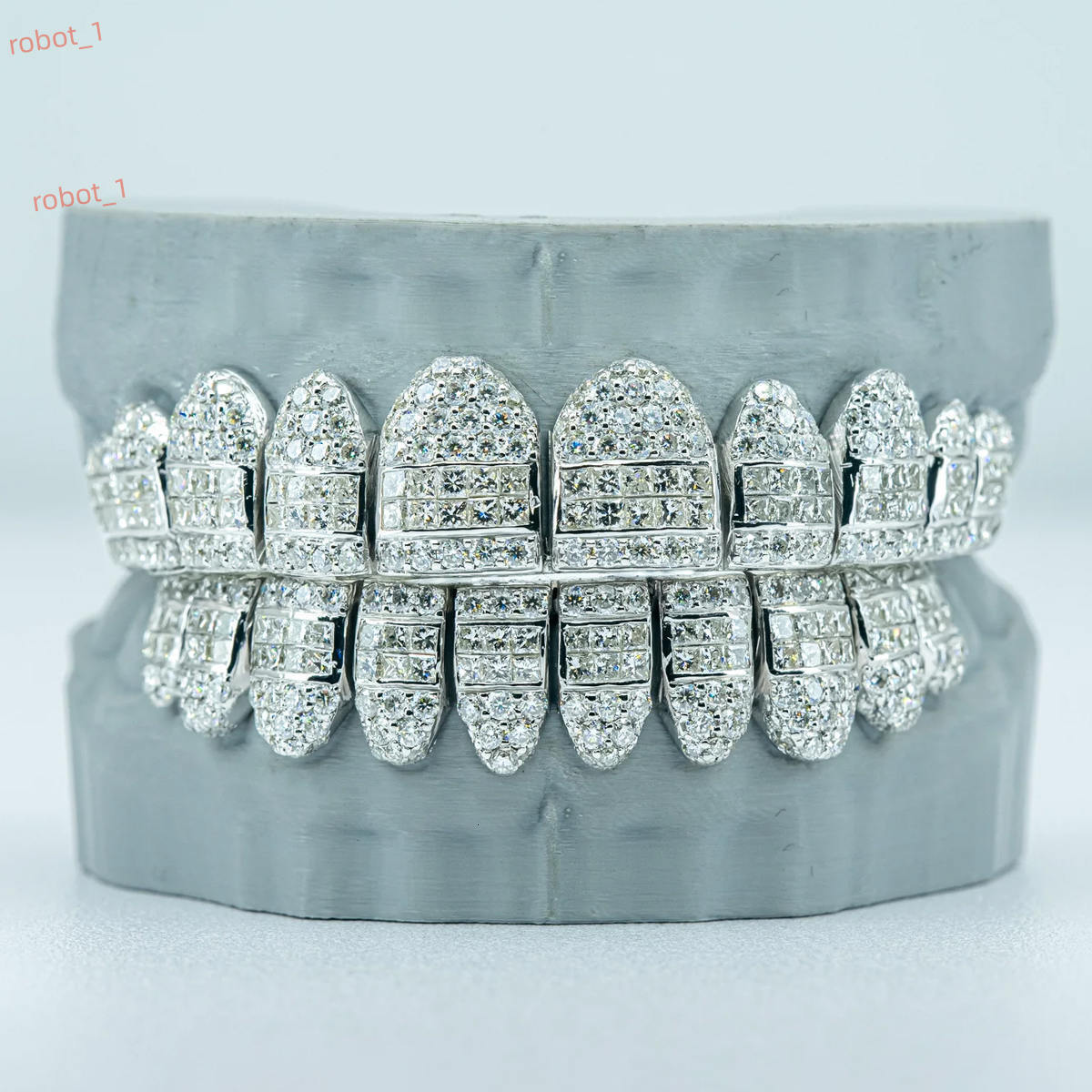 Cool Teeth Grillz Customized 10 Full Hip Hop Jewelry High-end Fine Unisex Womens Mens VVS Moissanite Diamond Grillz