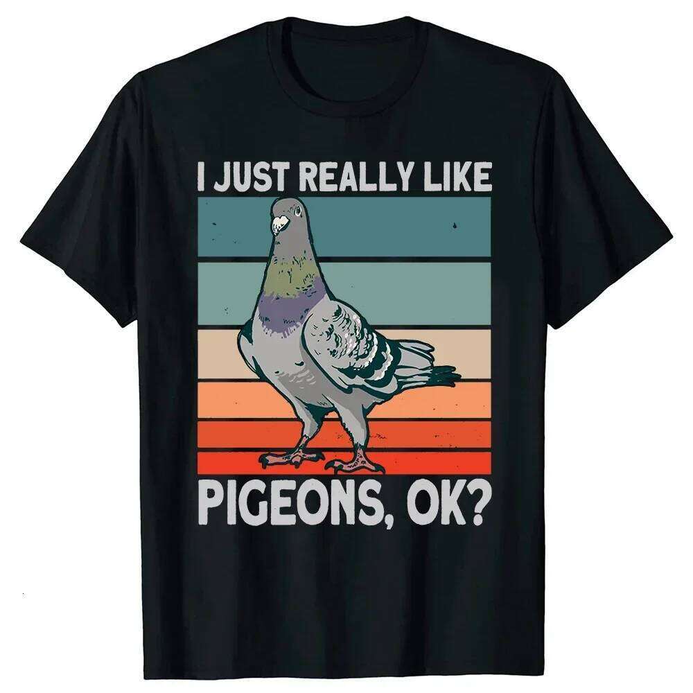 Pigeon Pigeoff Bird Birdwatcher Birdwatching Cute Funny T-shirt Womne Tshirt T Shirt Summer Streetwear Graphic C260207