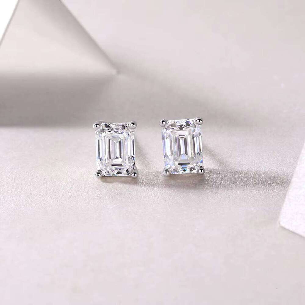 Hoop-Shaped Earrings In Silver 925 With VVS D Color Stones And Moissanite Jewelry For Women