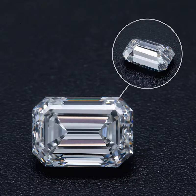 Zuanfa Jewelry China IGI Emerald Cut Loose Diamond Excellent Cut HPHT 10ct DEF VVS VS Lab Grown Diamonds