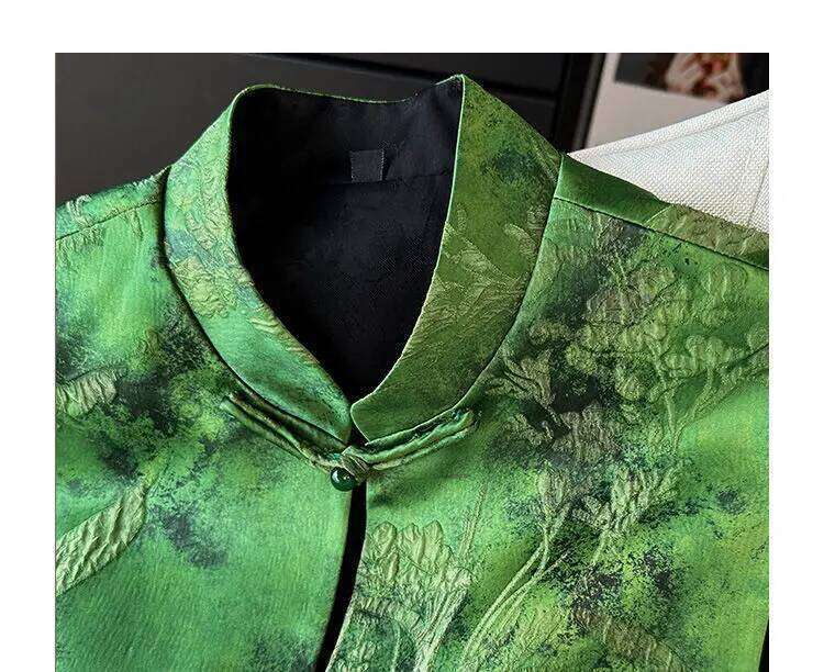 Spring Autumn Vintage Women Vest Clothes Chinese Style Coat Woman Waistcoat Fashion Embroidery Outfits Cardigan Ladies Jacket