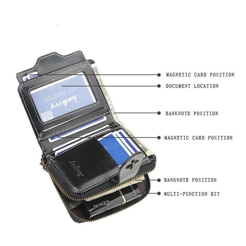 Women's Oil-Waxed Leather Clutch Small Coin Card Holder New Fashionable Buckle Zipper Wallet Y260206